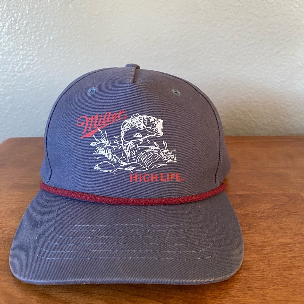 Vintage Miller High Life Snapback Hat Retro Beer Trucker Hat